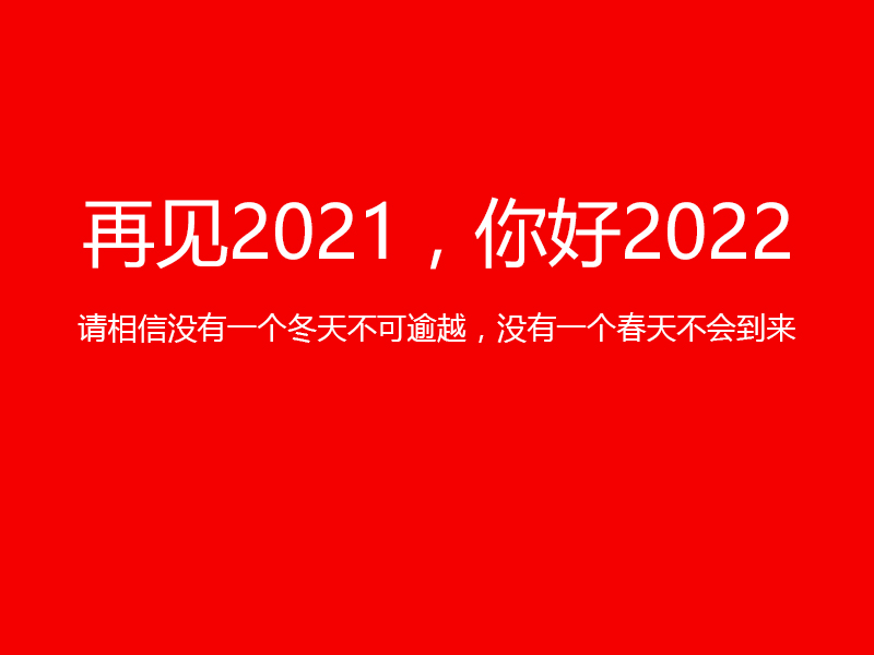 再見2021，你好2022，陜西鑫安安防祝您元旦快樂！